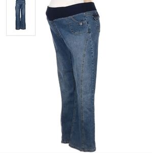 PLANET MOTHERHOOD Maternity Denim Blue Jeans Women's Medium M Stretch Panel EUC